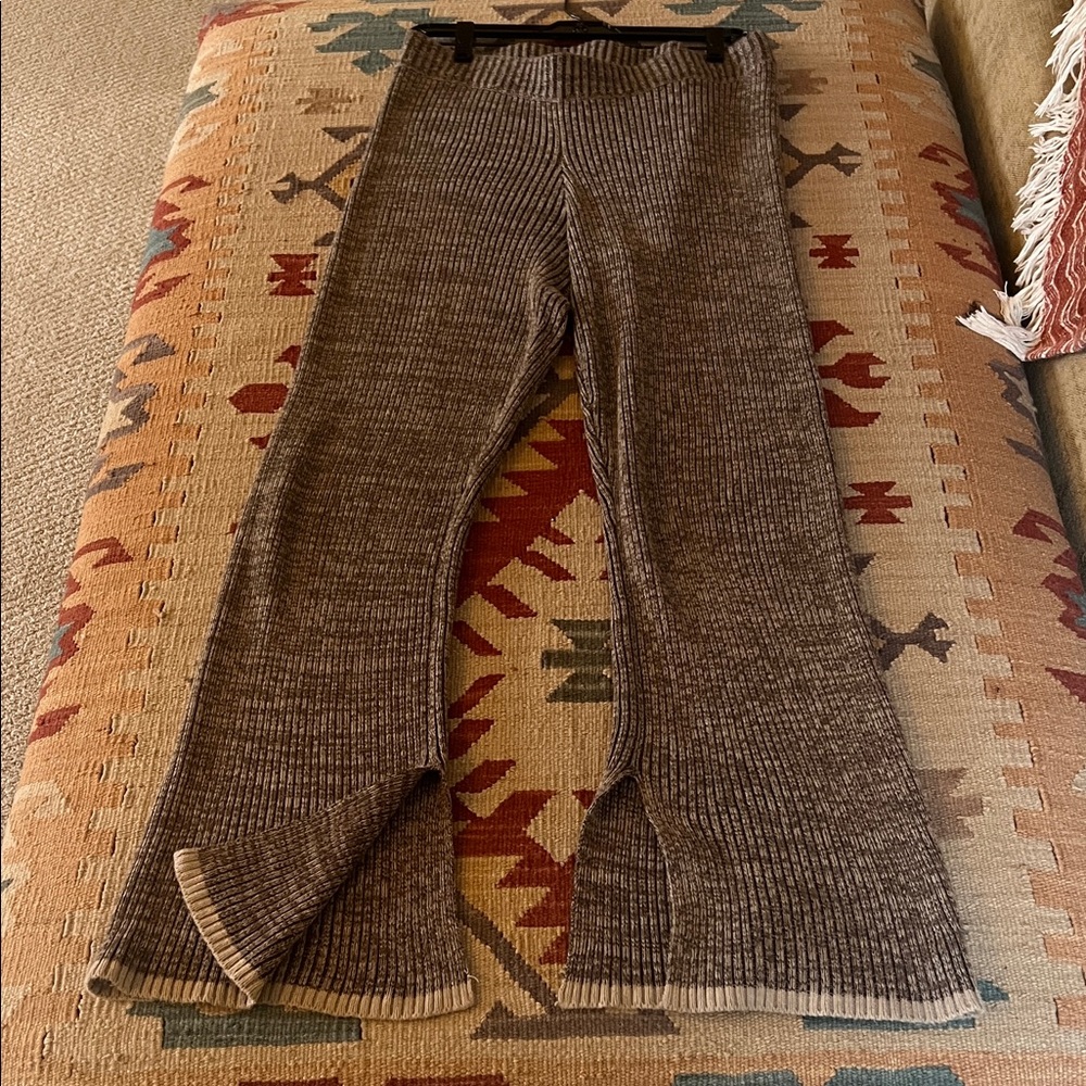 Rails knit pant with slit bell bottoms